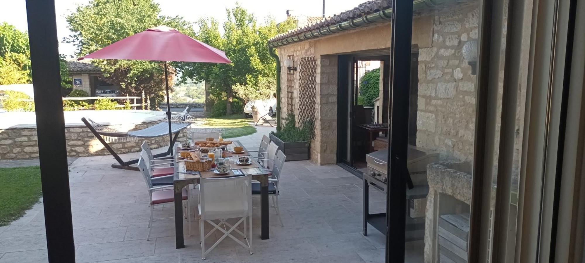 Bed and Breakfast La Migrane Villevieille Exterior foto